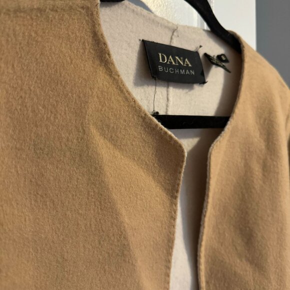 Dana Buchman Tan Wool Open Front Cardigan - Size 8 - Picture 6 of 9